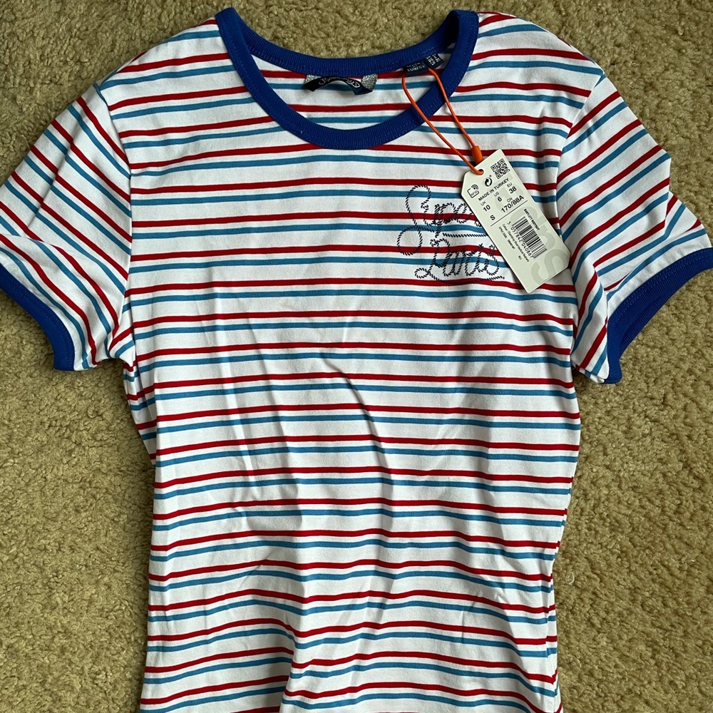 Striped SuperDry Bodysuit